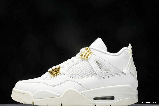 Gold Jordan Metallic AQ9129-170 Retro 4 0918